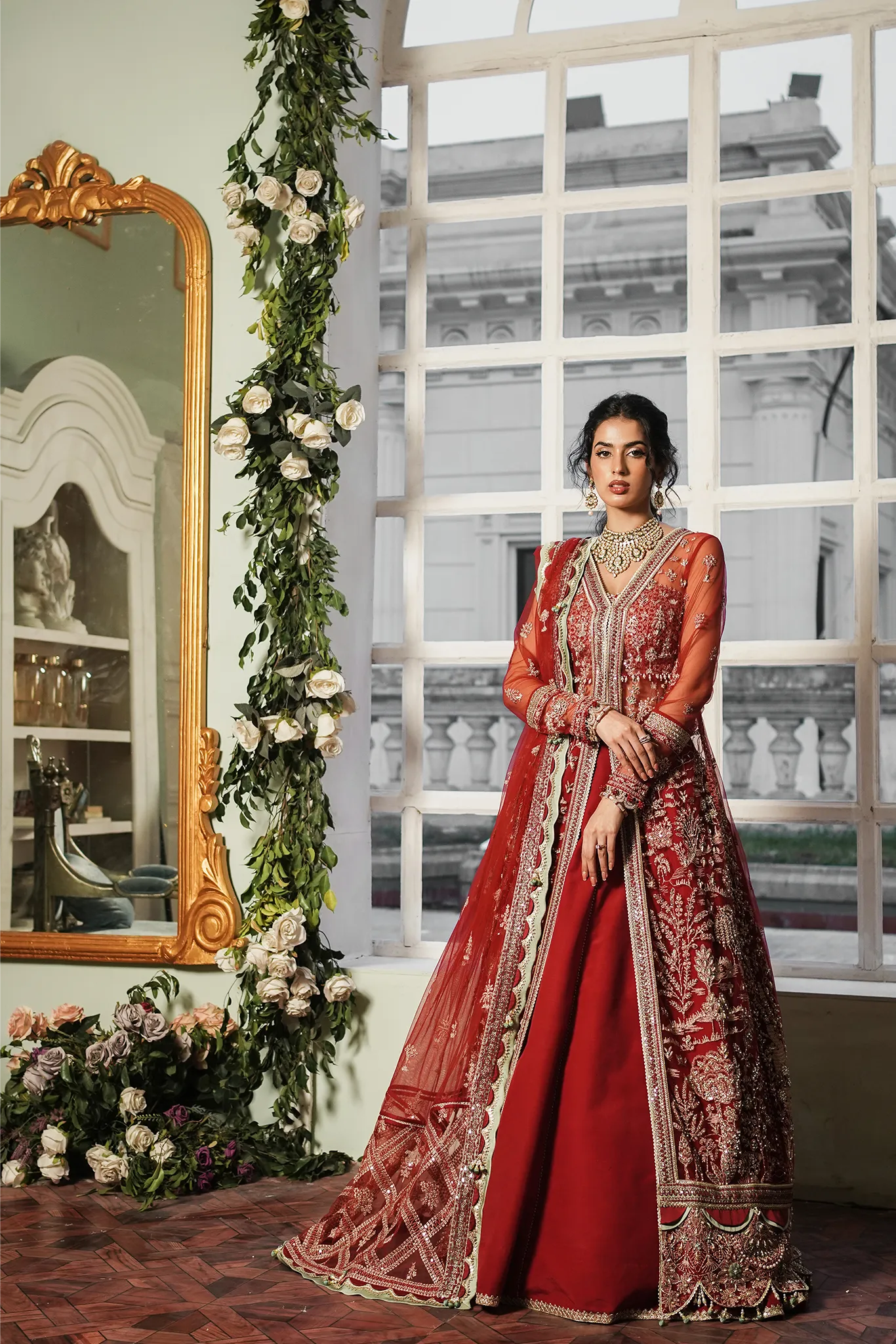 Pakistani Wedding Dresses Sky Blue Gown Lehenga